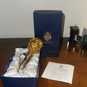 Faberge Gold Coronation Bottle Stopper